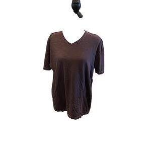 Classic Brown V-Neck Short Sleeve Tee